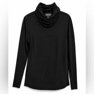 Bleu Salt Black Cowl Neck Soft Minimalist Top Size 2